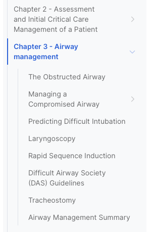 Course manual — chapter contents